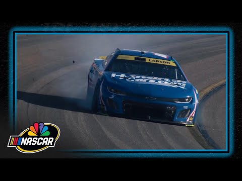 Kyle Larson, Chase Briscoe run into flat tires during NASCAR Cup Championship | Motorsports on NBC