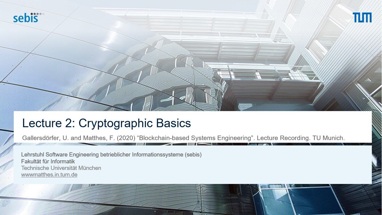 BBSE Lecture 2: Essential Cryptographic Fundamentals π