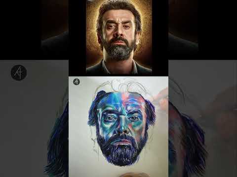 Drawing Karim abdel aziz (Blue-Elephant) #art #viral #shorts #abstractart #drawing