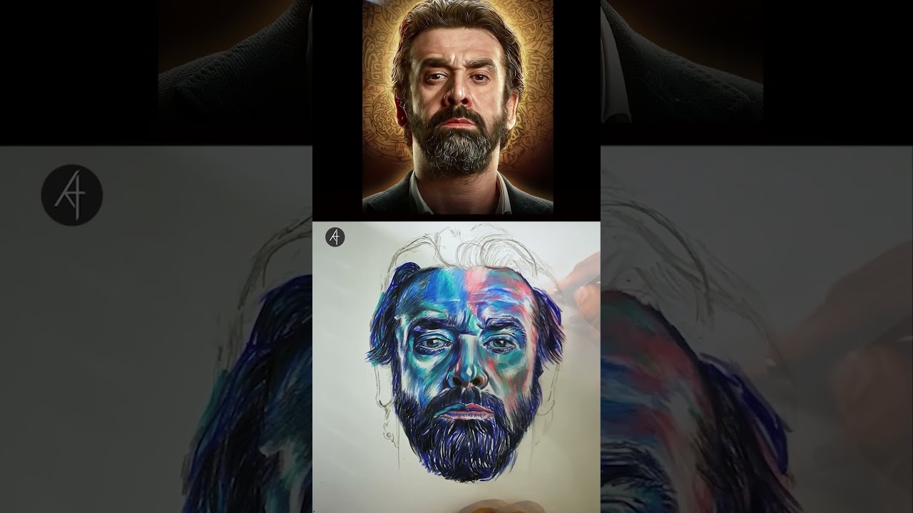 Creative Portrait of Karim Abdel Aziz (Blue Elephant) 🎨 | Unique Abstract Drawing
