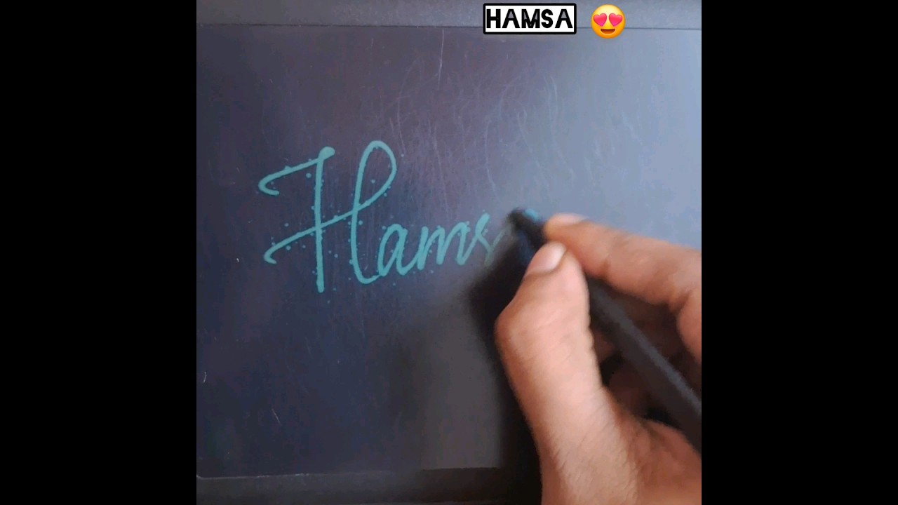 Stunning Hamsa Name Design ✍️ | Viral Calligraphy & Signature Art #Shorts