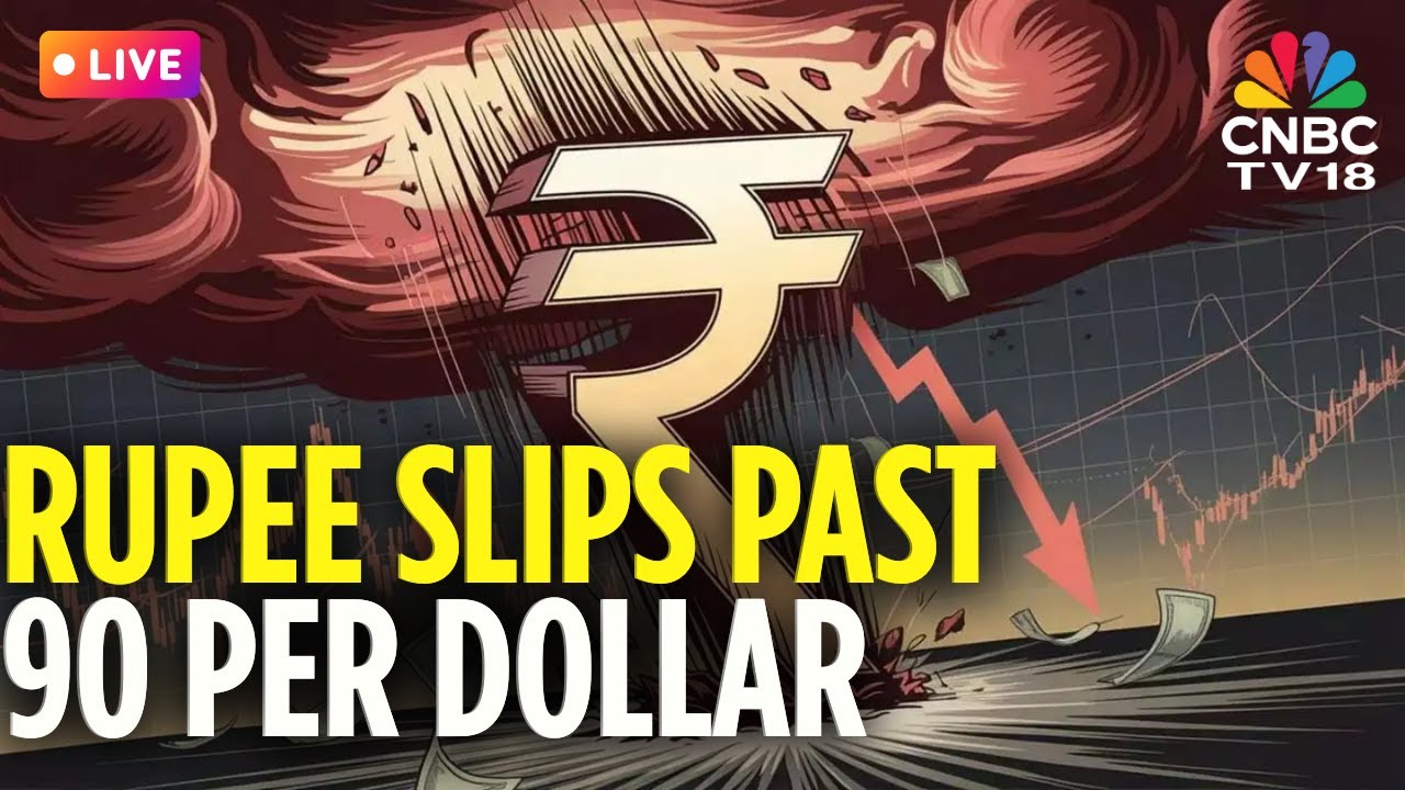 Rupee Hits Record Low of 90/$ for the First Time 📉