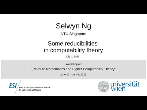 Selwyn Ng - Some reducibilities in computability theory