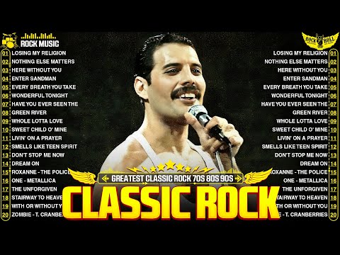Classic Rock Songs 70s 80s 90s 🔊 Queen, Guns N' Roses, Bon Jovi, Metallica, Nirvana, Pink Floyd