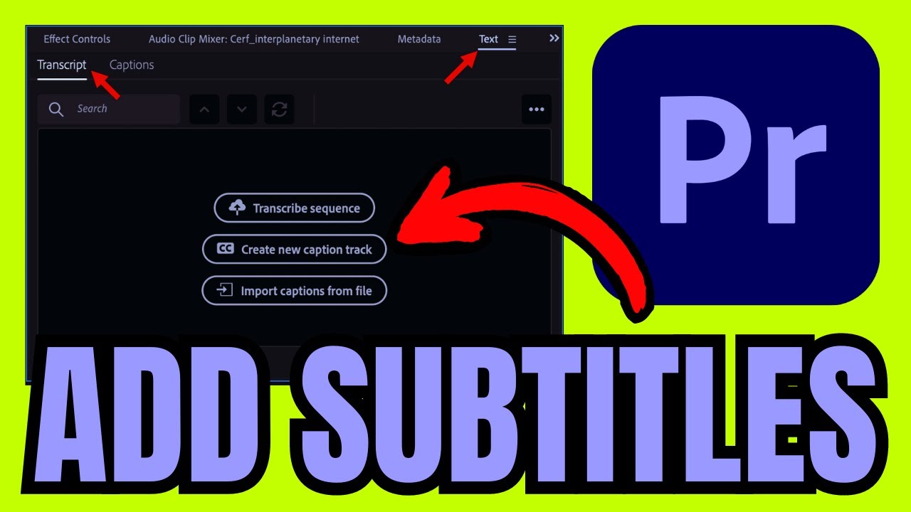 How To ADD SUBTITLES To A Video Premiere Pro (Quick & Easy)