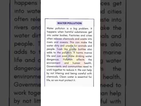 π΄ Water Ater Pollution Essay | Essay On Water Pollution | Water Pollution