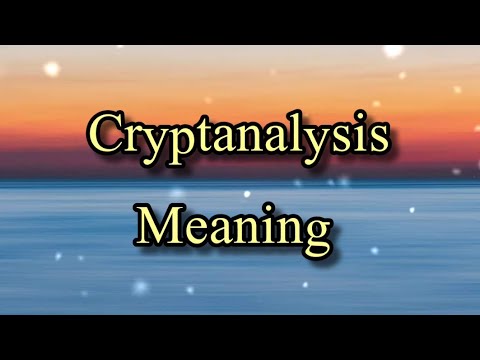 Cryptanalysis meaning in urdu