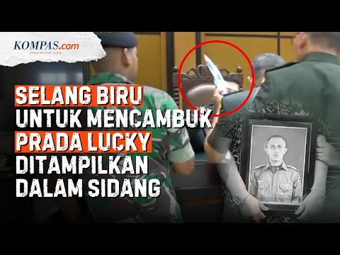 Selang Warna Biru Digunakan untuk Mencambuk Prada Lucky di Sidang Pengadilan Militer III-15 Kupang