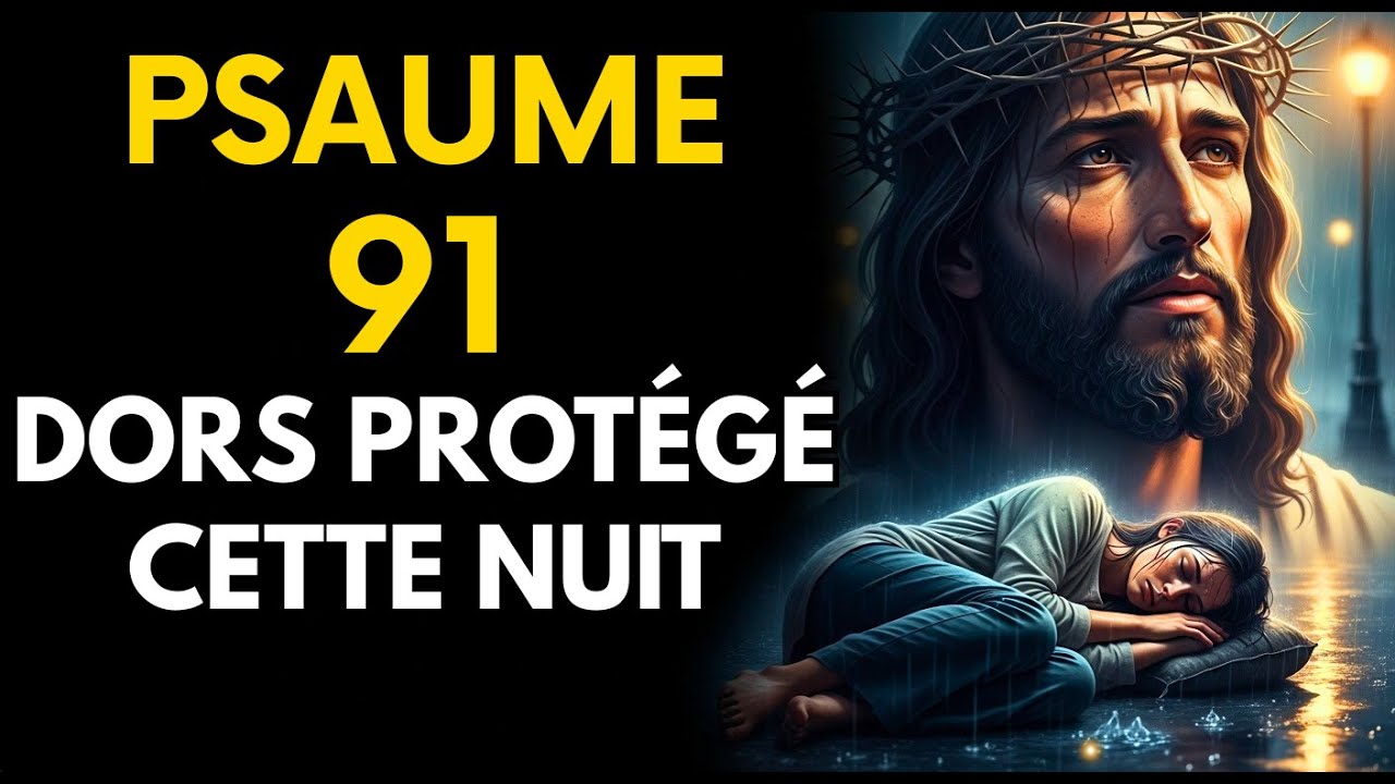 Psaume 91 avec pluie apaisante – Prière du soir pour dormir protégé cette nuit 🌙🌧️