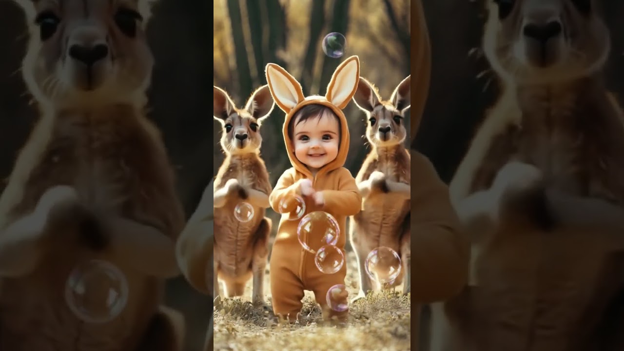 Baby Laughs & Dances to Baby Shark Song 🦈