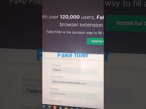 How To Submit Fake Data In Any Input Fields Chrome Extension #fakefiller