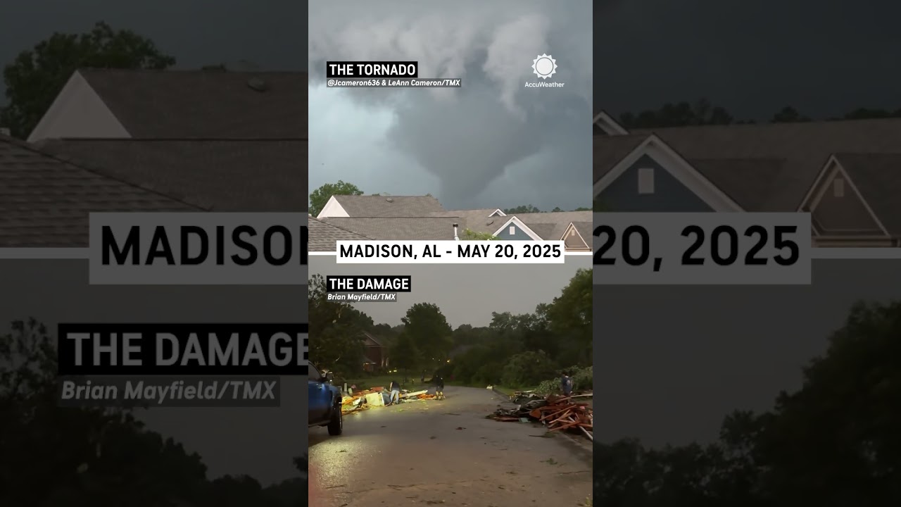 Madison, Alabama Tornado Strikes on May 20, 2025 🌪️