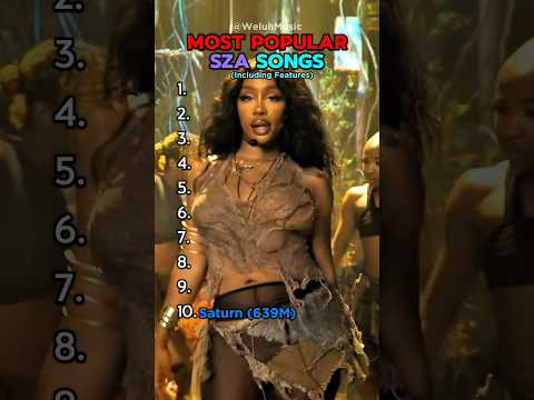 Most Popular SZA Songs #sza #sos #ctrl #lana #top10 #best #popular #kendricklamar #music #rnb #rap