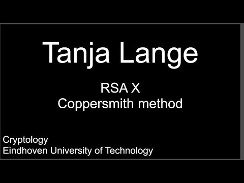 RSA X - Coppersmith method