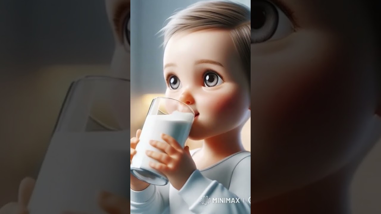 Adorable Baby Sipping Milk 🥛