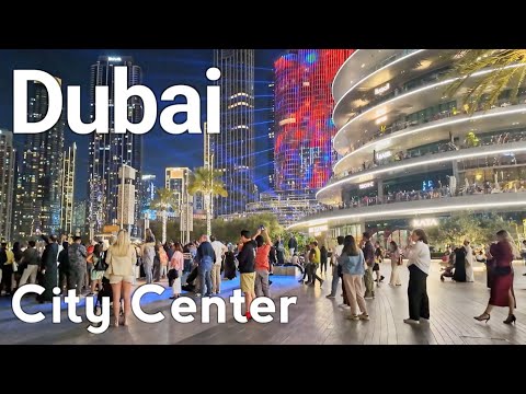 Dubai [4K] Amazing City Center, Downtown Dubai Walking Tour 🇦🇪