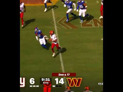 Jayden Daniels Vs. Giants #nfl #shorts