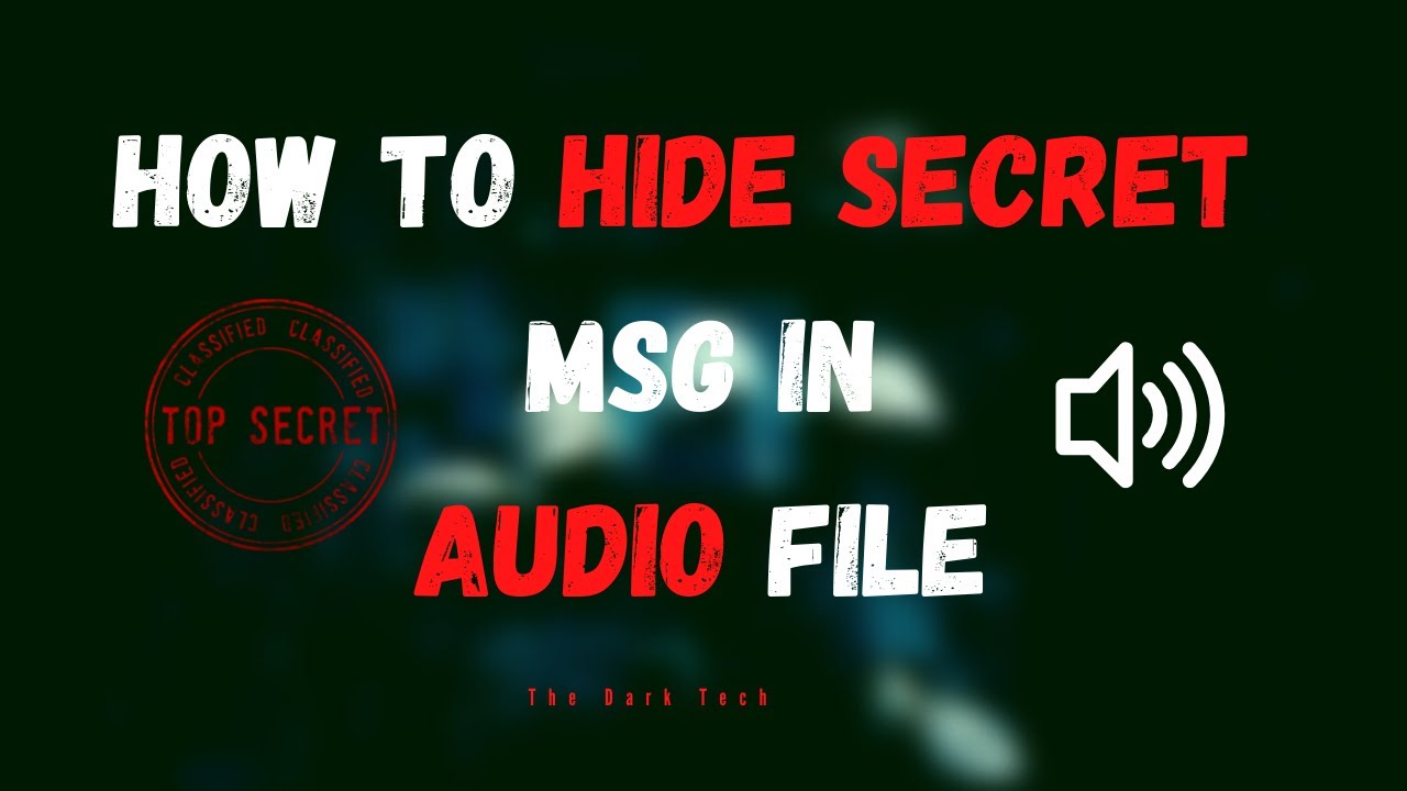 Secret Message in Audio Files: Easy Steganography Tutorial 🎧