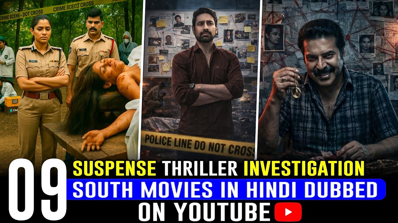 Top 9 New South Indian Suspense Thriller Movies in Hindi 2026 | South Investigation Thriller Movies 