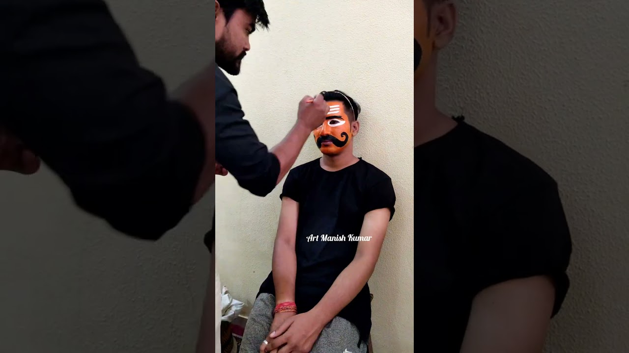 Ravan Face Painting for Dussehra 🎨