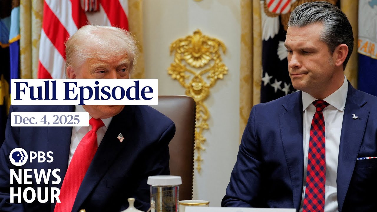 PBS News Hour Dec 4, 2025: Pentagon Drug Boat Strike