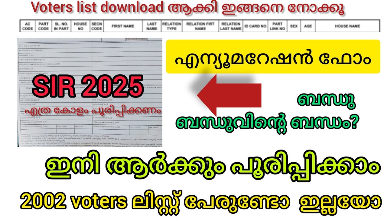 How to Fill SIR Vote Form in Malayalam (2025) ๐ณ๏ธ