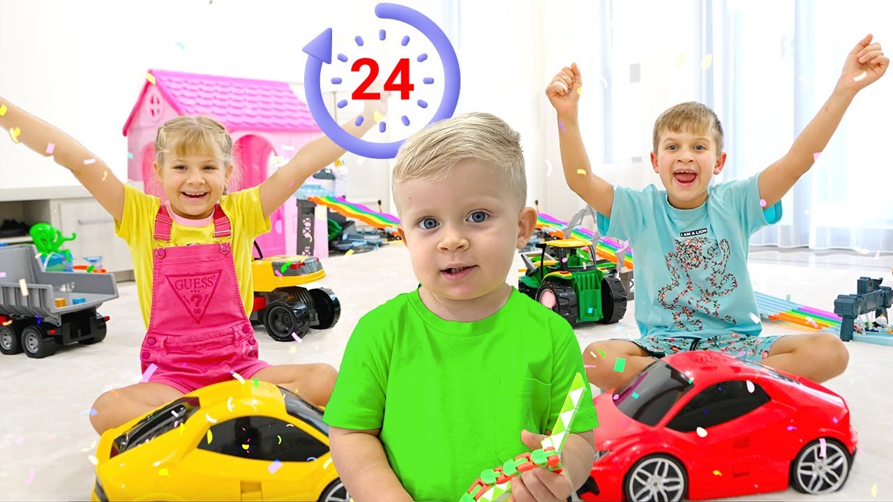 Весёлые Детские Челленджи с Дианой и Ромой 🎉