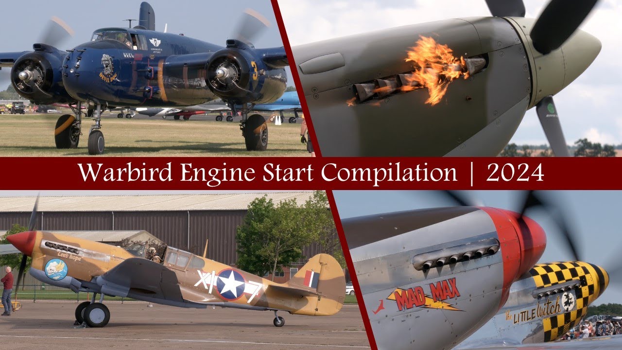 Epic Warbird Engine Start Compilation 2024 ✈️