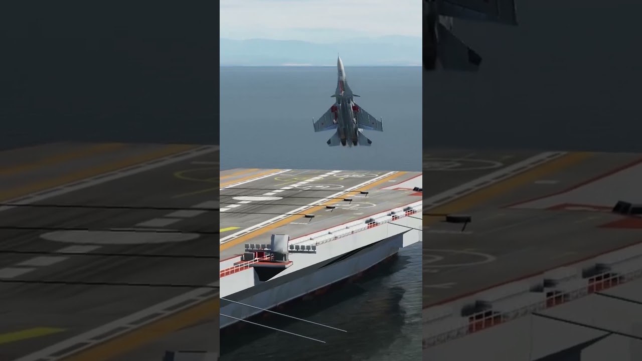 Spectacular Su-33 Cobra Landing on Aircraft Carrier ✈️
