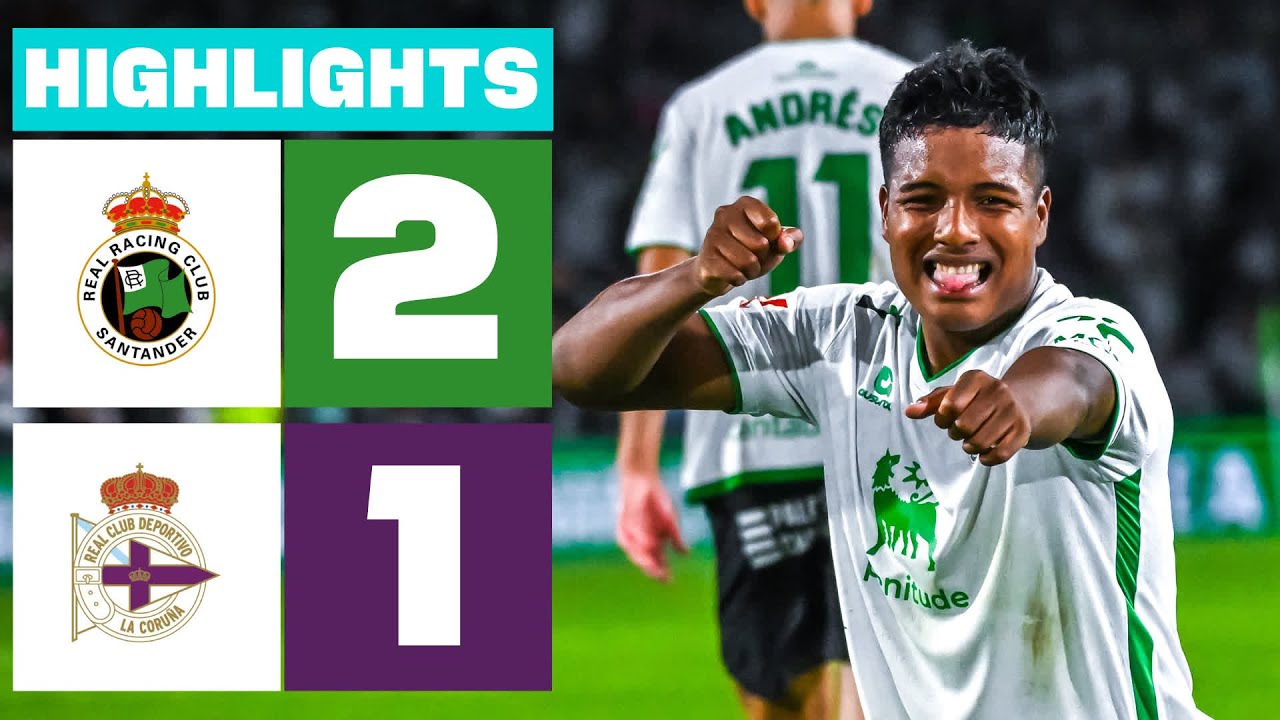 ¡Emocionante victoria del R. Racing Club 2-1 sobre RC Deportivo en La Liga ⚽