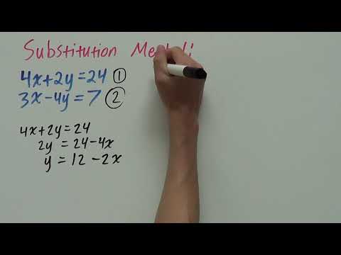 Substitution Method | Simultaneous Equations