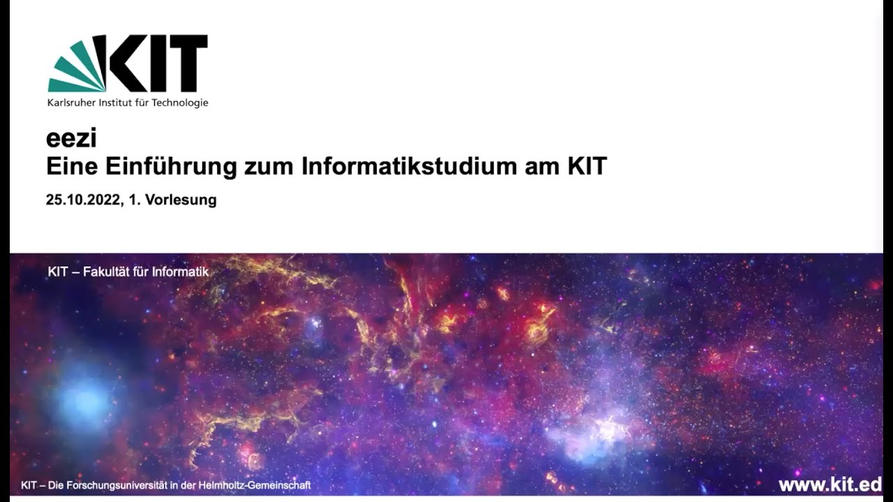 Einführung in das Informatikstudium am KIT – Vorlesung WS 22/23