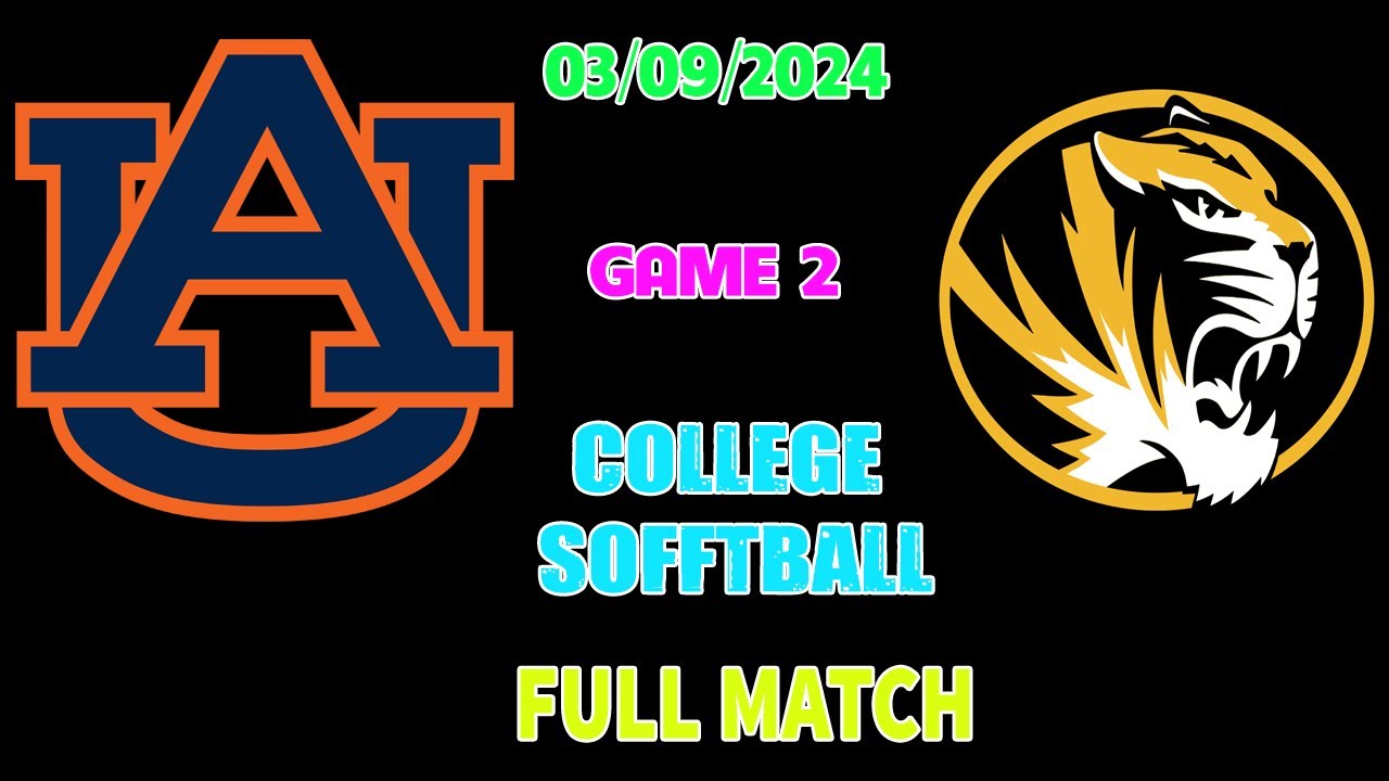 Auburn vs Missouri Game 2 | College Softball 03/09/2024