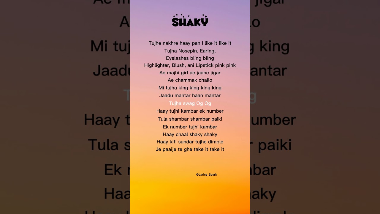 Sanju Rathod ft. Isha Malviya - Shaky (Lyrics)