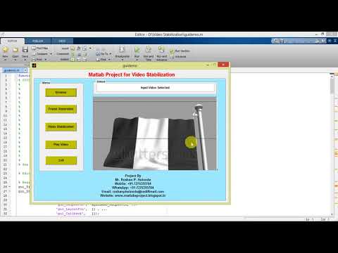 Matlab Project with Source Code Video Stabilization