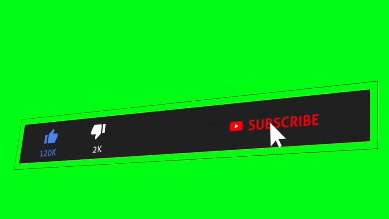 Free 3D Subscribe Button with Green Screen 🎥