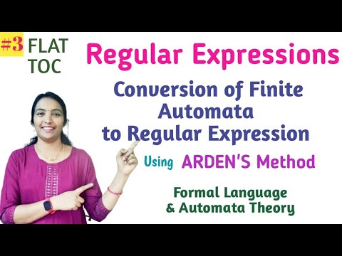 JNTUH FLAT Conversion of DFA to Regular Expression | DFA to Regular Expression Using Arden's Method