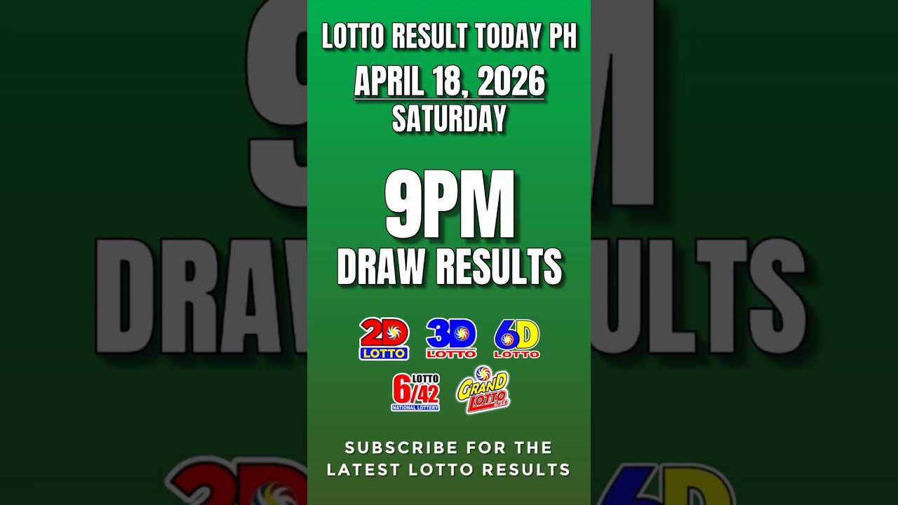 PCSO Lotto Results for April 18, 2026 📝