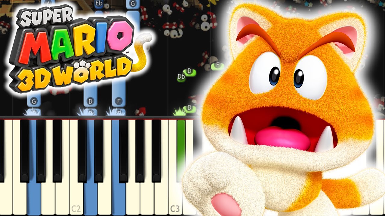 Fuzzy Flood Mine Piano Tutorial 🎹 - Super Mario 3D World