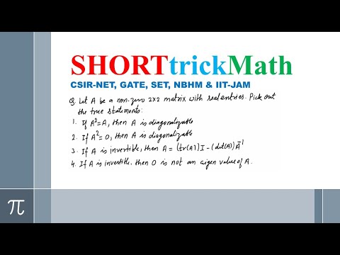 Idempotent matrix |csir net mathematics 2023| Nilpotent matrix| Diagonalization of matrix | gate pyq