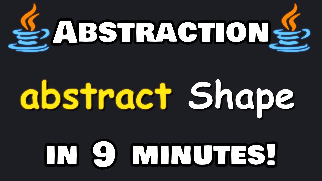 Learn ABSTRACTION in 9 minutes! 🌫️