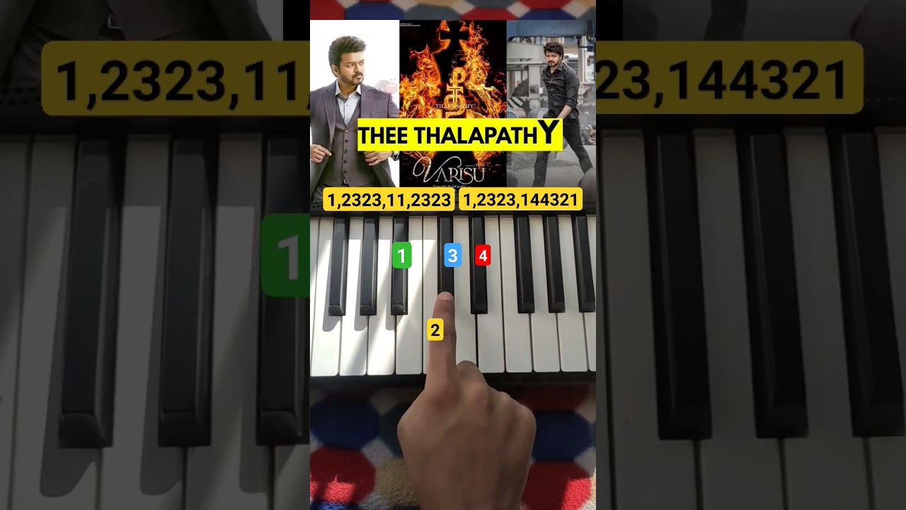 Thee Thalapathy -Keyboard || Piano Tutorial #shorts #shortvideo #ytshorts #viral
