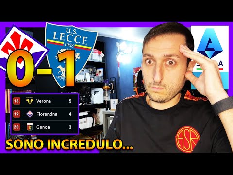 😰 SONO SCONVOLTO… FIORENTINA-LECCE 0-1: VIOLA A RISCHIO RETROCESSIONE...