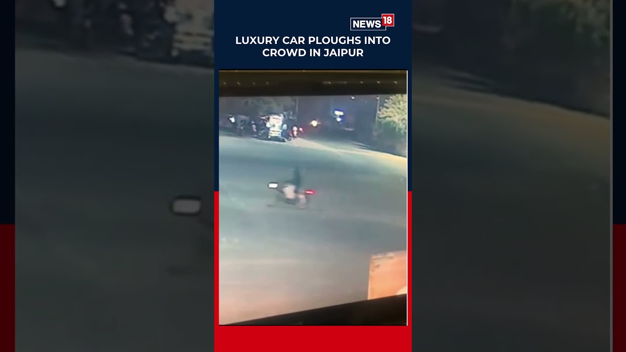 CCTV Footage Shows A Speeding Car Rams Into Pedestrians Near Kharabas Circle in Jaipur | N18S