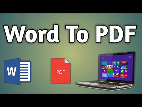 Word To Pdf Converter In Laptop | Laptop Me Word File Ko Pdf Kaise Banaye