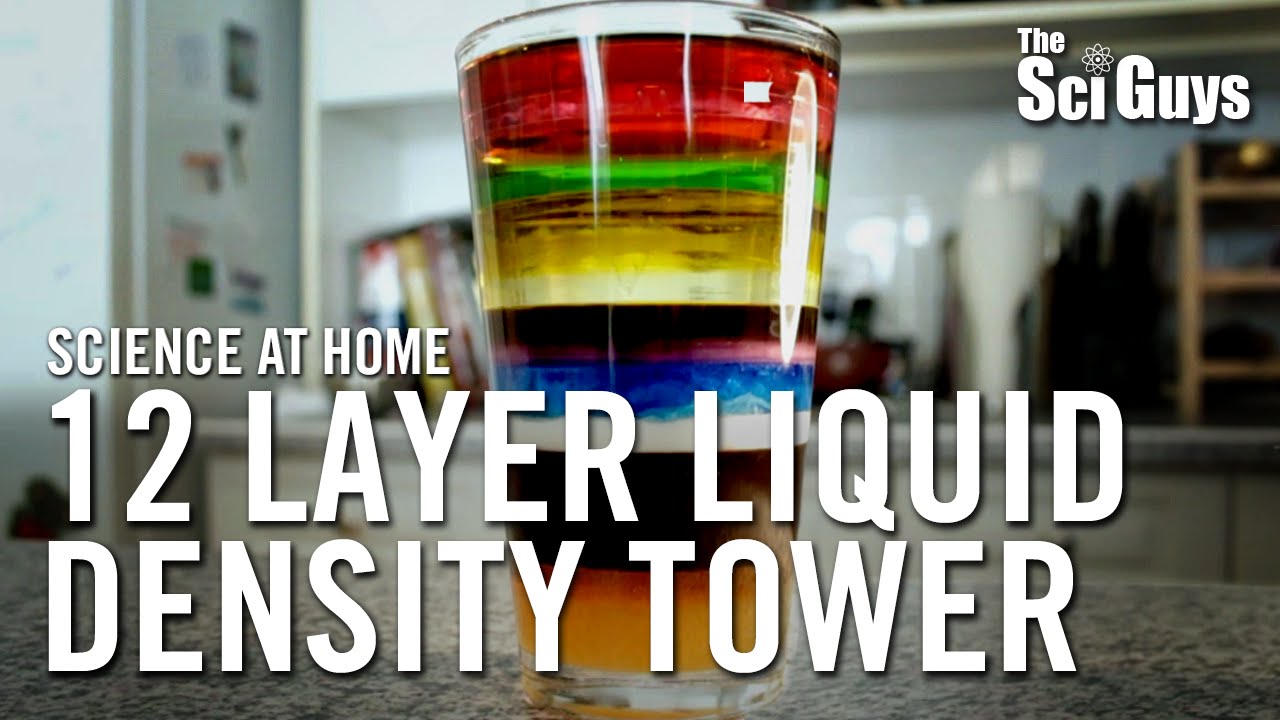 The Sci Guys: 12-Layer Liquid Density Tower 🧪