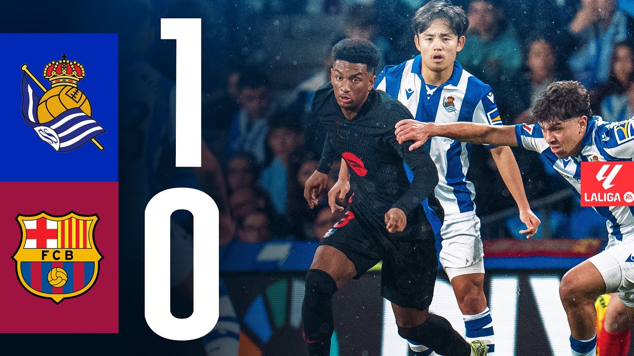 Real Sociedad Stuns FC Barcelona 1-0 in La Liga 2024/25 🏆