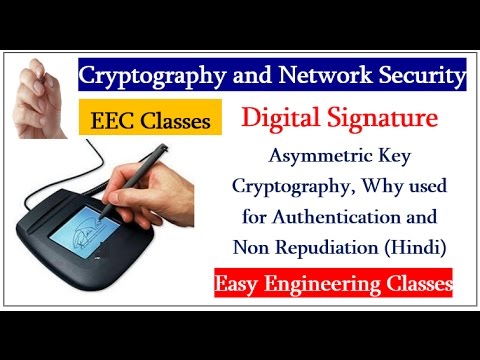 Digital Signature - Asymmetric Key Cryptography: Importance for Authentication and Non-Repudiation (Hindi)