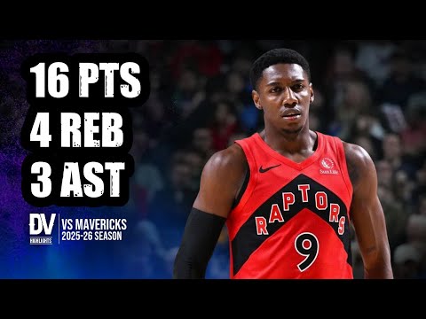 RJ Barrett vs Mavericks 16 pts 4 reb 3 ast | Oct 26, 2025 | Regular Season