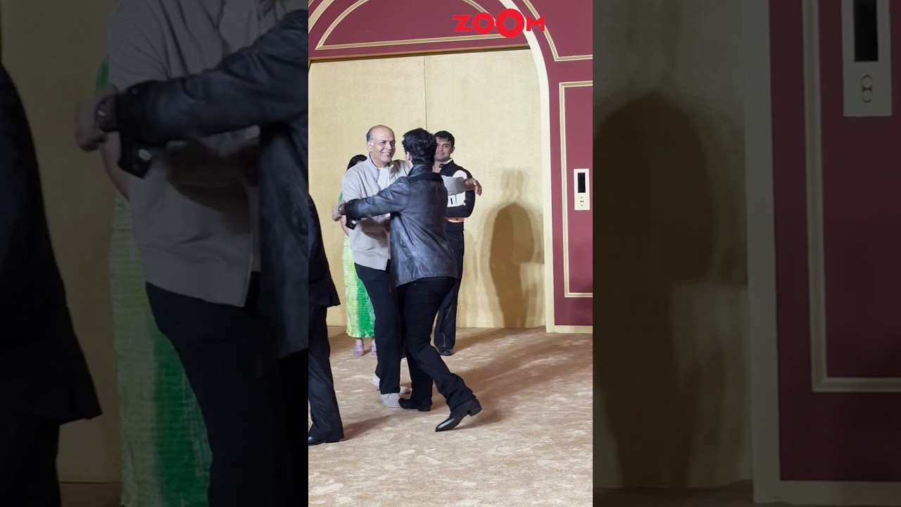 Aryan Khan Hugs Ashutosh Gowariker at Bollywood Event